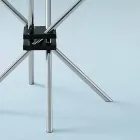 Runt matbord i härdat glas och stål tillverkat i Italien - Trebbiano Viadurini