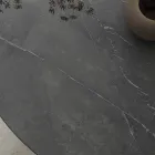 Runt matbord i metall och laminerad Hpl Tillverkad i Italien - Bastiano Viadurini