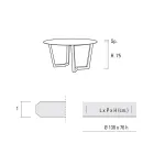 Runt matbord i metall och laminerad Hpl Tillverkad i Italien - Bastiano Viadurini