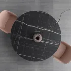 Runt matbord i metall och laminerad Hpl Tillverkad i Italien - Bastiano Viadurini