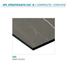 Runt matbord i metall och laminerad Hpl Tillverkad i Italien - Bastiano Viadurini