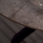 Modernt runt matbord i keramisk marmor och metalleffekt - Jarvis Viadurini
