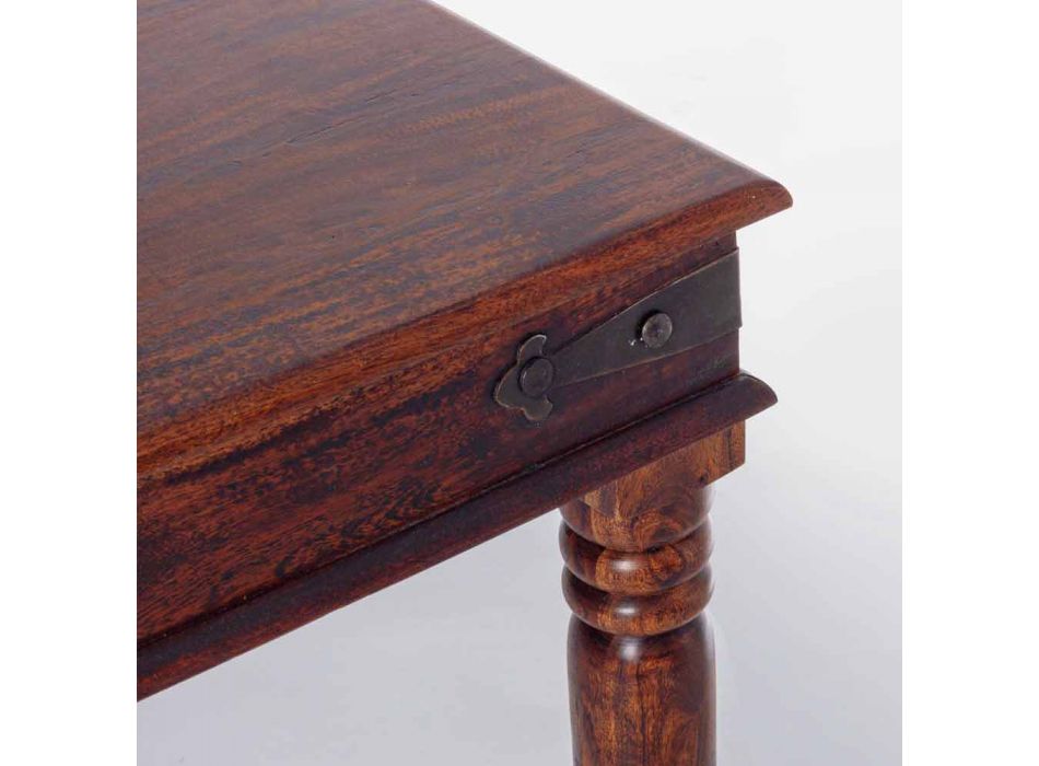 Matbord i klassisk stil i massivt akaciaträ Homemotion - Pitta Viadurini
