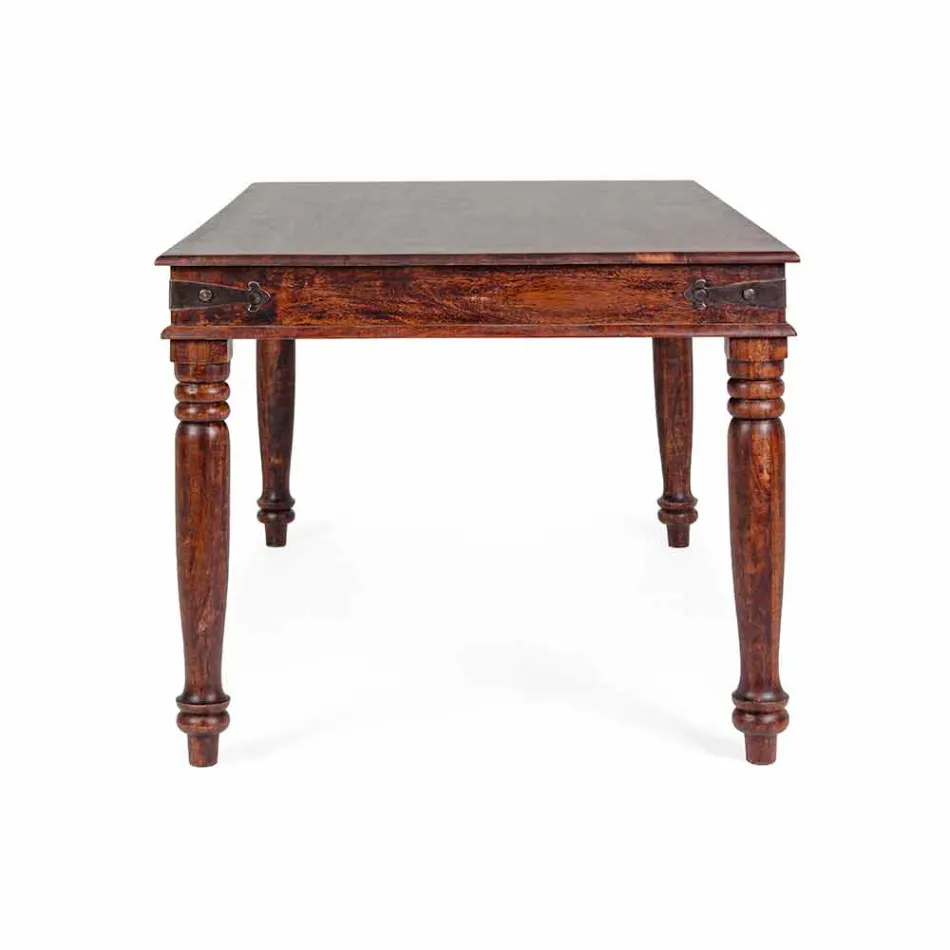 Matbord i klassisk stil i massivt akaciaträ Homemotion - Pitta Viadurini