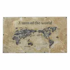 Matbord i industriell stil med topp i Mdf och Glass Homemotion - Brasil Viadurini