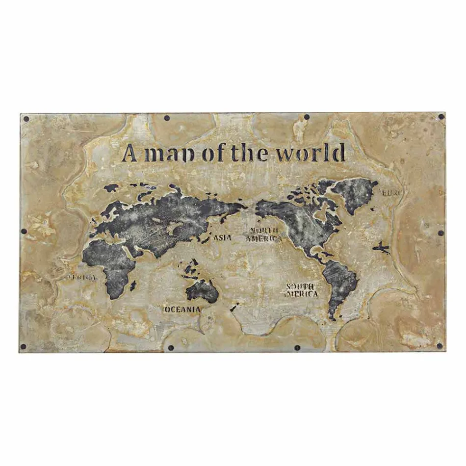 Matbord i industriell stil med topp i Mdf och Glass Homemotion - Brasil Viadurini