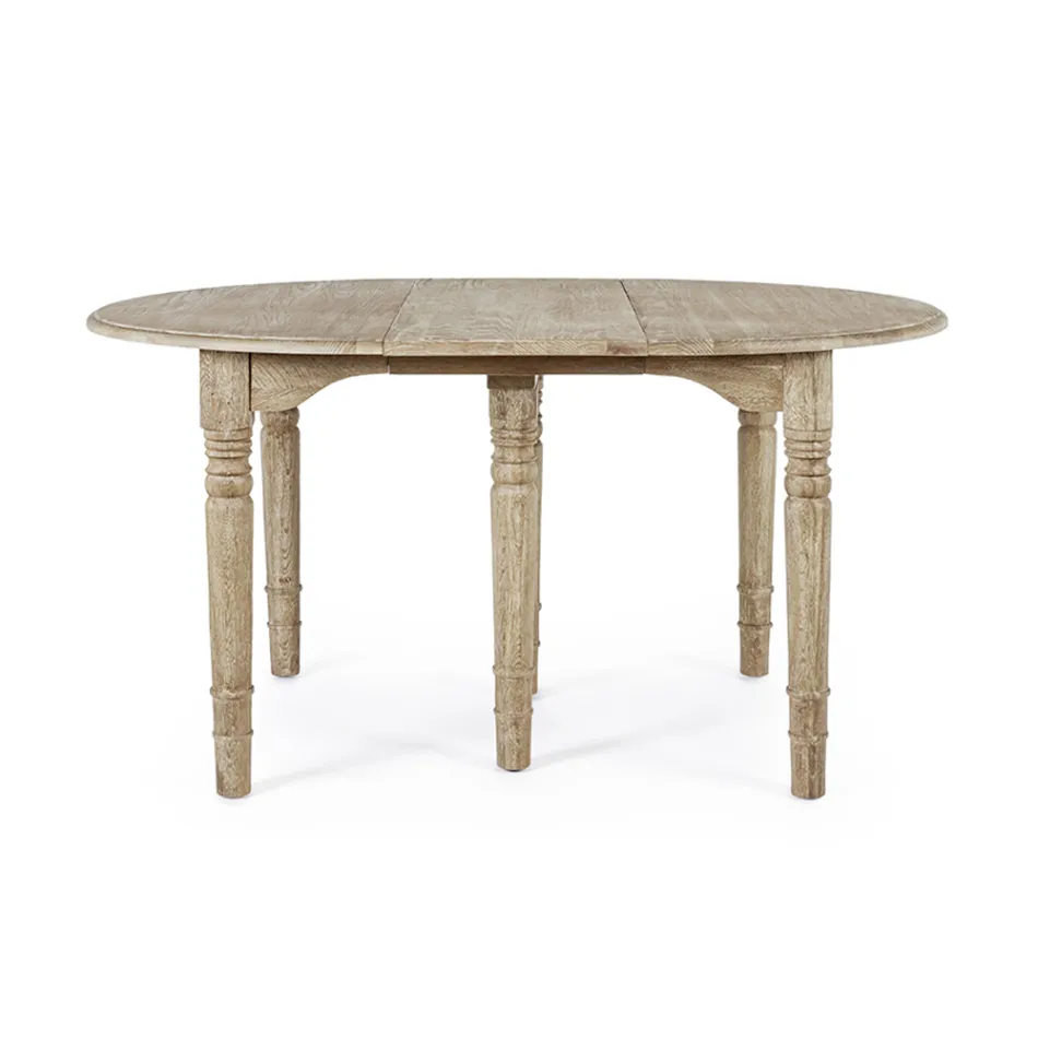 Runt matbord Utdragbart till 272 cm i Homemotion Wood - Guglio Viadurini