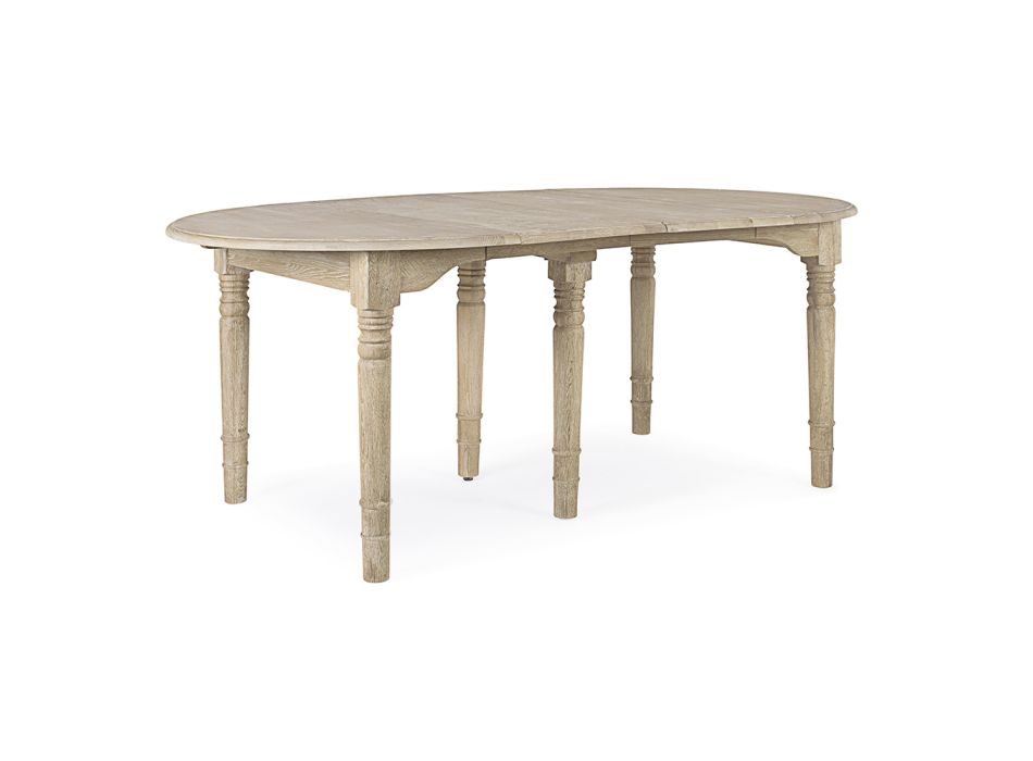 Runt matbord Utdragbart till 272 cm i Homemotion Wood - Guglio Viadurini
