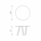 Runt matbord med glasplatta Adamo, modern design Viadurini