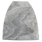 Utdragbart vardagsrumsbord med fatformad skiva i keramik Made in Italy - Glasögon Viadurini