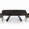 Utdragbart vardagsrumsbord med keramisk fatskiva Made in Italy - Glasögon