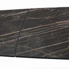 Utdragbart vardagsrumsbord med fatformad skiva i keramik Made in Italy - Glasögon Viadurini