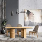 Vardagsbord med träskiva och underrede Tillverkat i Italien - Auktion Viadurini