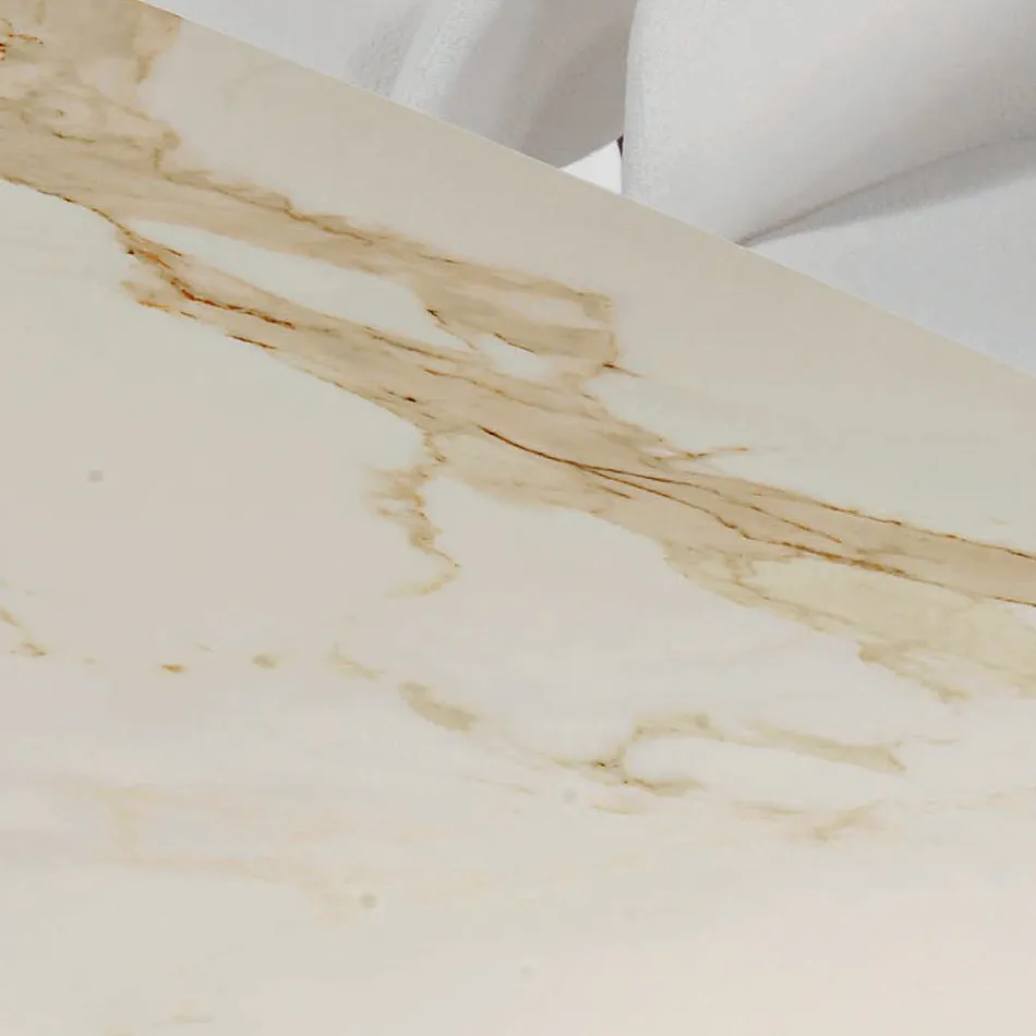 Fast vardagsrumsbord med träfot Tillverkat i Italien - Equatore Viadurini