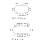 Fast vardagsrumsbord med träfot Tillverkat i Italien - Equatore Viadurini