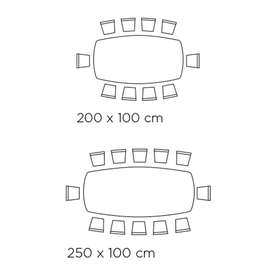 Fast vardagsrumsbord med träfot Tillverkat i Italien - Equatore Viadurini