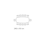 Fast vardagsrumsbord med fatformad skiva i keramik Made in Italy - Glasögon Viadurini