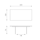 Vardagsbord i ekfaner och bas i härdat glas - Nicofisso Viadurini
