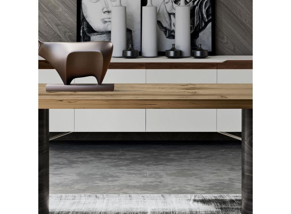 Modernt vardagsrumsbord i massivt trä Tillverkat i Italien - Catrin Viadurini