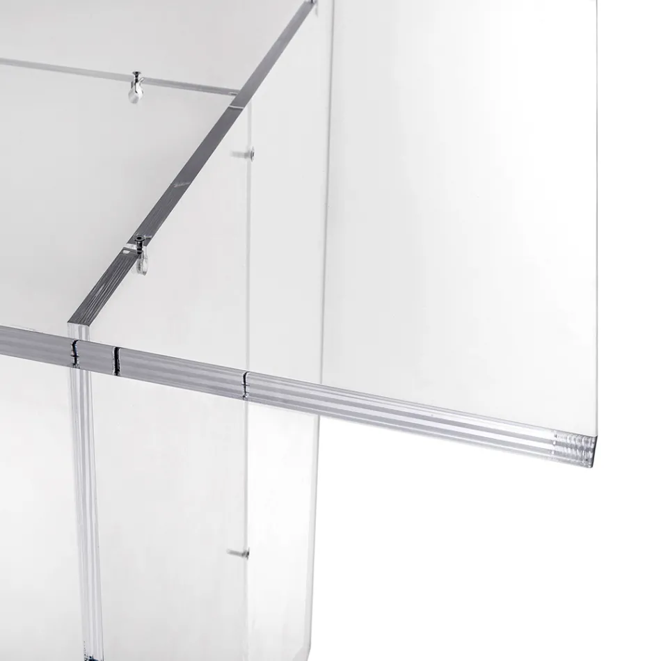 Selenia minimalistiskt designbord i transparent plexiglas tillverkat i Italien Viadurini
