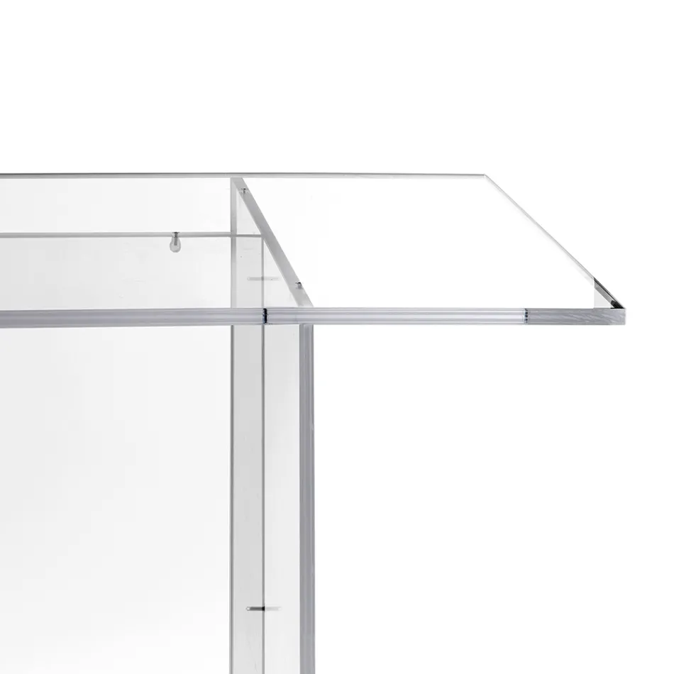 Selenia minimalistiskt designbord i transparent plexiglas tillverkat i Italien Viadurini