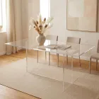 Selenia minimalistiskt designbord i transparent plexiglas tillverkat i Italien Viadurini