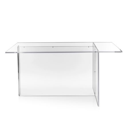 Selenia transparent plexiglasbord med minimalistisk design Tillverkat i Italien Viadurini