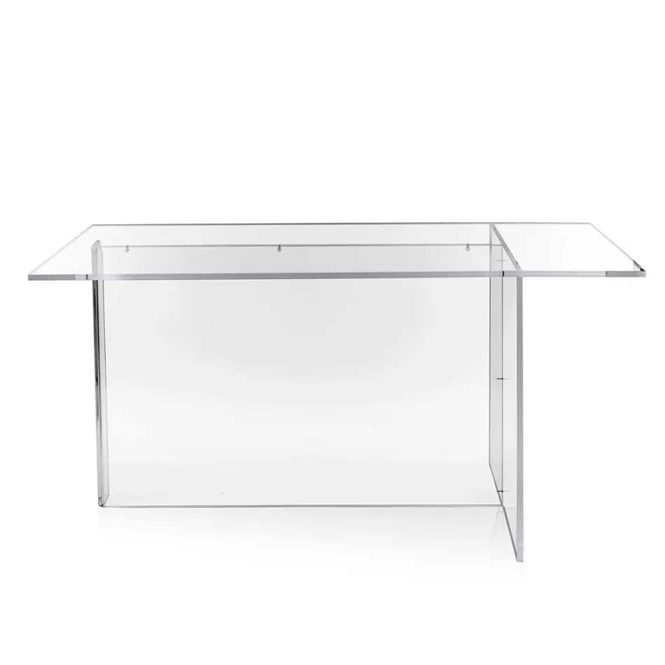 Selenia transparent plexiglasbord med minimalistisk design Tillverkat i Italien Viadurini
