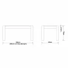 Utbyggbart designbord upp till 260 cm i Jacob ek Viadurini