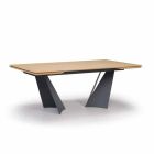 Utdragbart designbord Upp till 294 cm i trä och metall Tillverkad i Italien - Nuzzo Viadurini