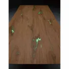 Utdragbart designbord Upp till 294 cm i trä och metall Tillverkad i Italien - Nuzzo Viadurini