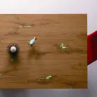 Utdragbart designbord Upp till 294 cm i trä och metall Tillverkad i Italien - Nuzzo Viadurini