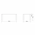 Modernt designbord i naturlig valnötträ, L180xP90cm, Yvonne Viadurini