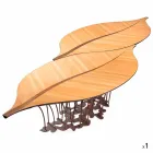 Design bord fanerad ek och valnöt Fenice Viadurini