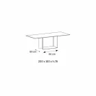 Designbord i Matt Noir Desir Keramik och metall tillverkad i Italien - mörkbrun Viadurini