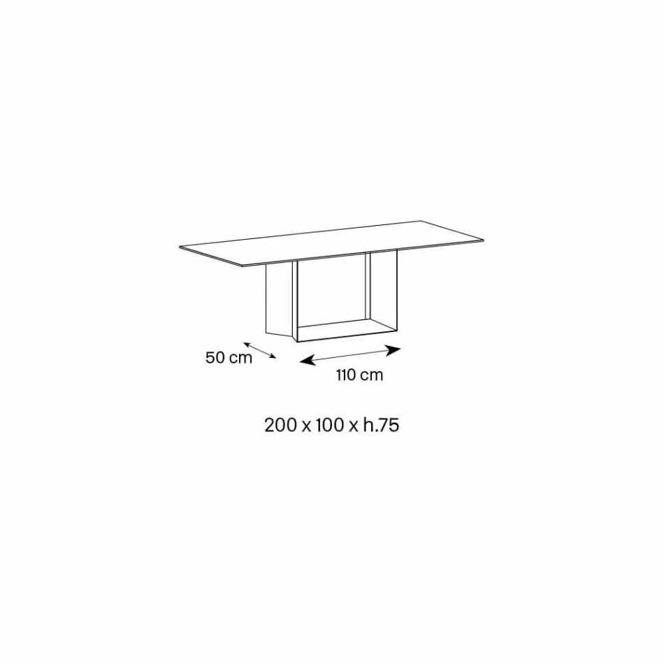 Designbord i Matt Noir Desir Keramik och metall tillverkad i Italien - mörkbrun Viadurini