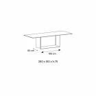 Designbord i Matt Noir Desir Keramik och metall tillverkad i Italien - mörkbrun Viadurini