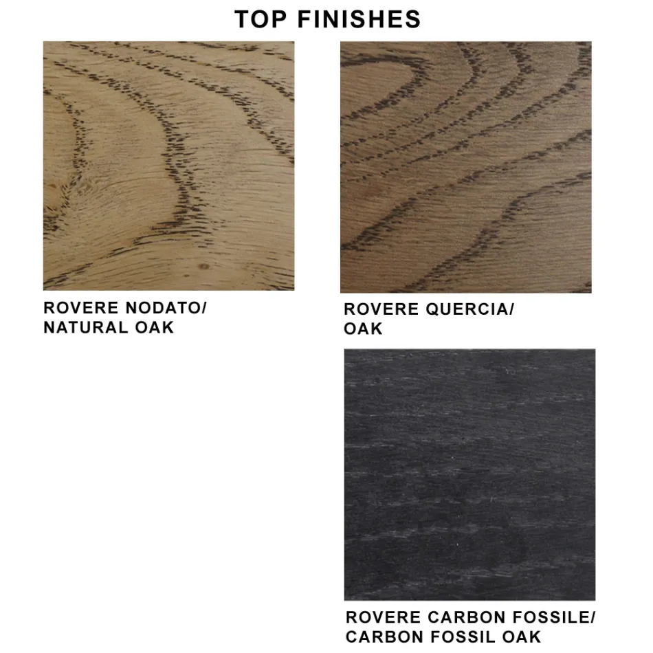 Designbord i fanerat trä och stål Tillverkat i Italien – Dalmata Viadurini