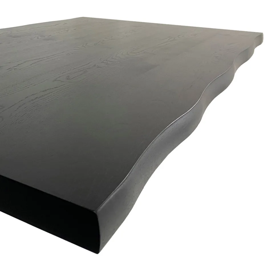 Designbord i fanerat trä och stål Tillverkat i Italien – Dalmata Viadurini