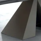 Designbord i fanerat trä och stål Tillverkat i Italien – Dalmata Viadurini