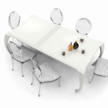 Modernt design matbord tillverkat i Italien, Milzano Viadurini