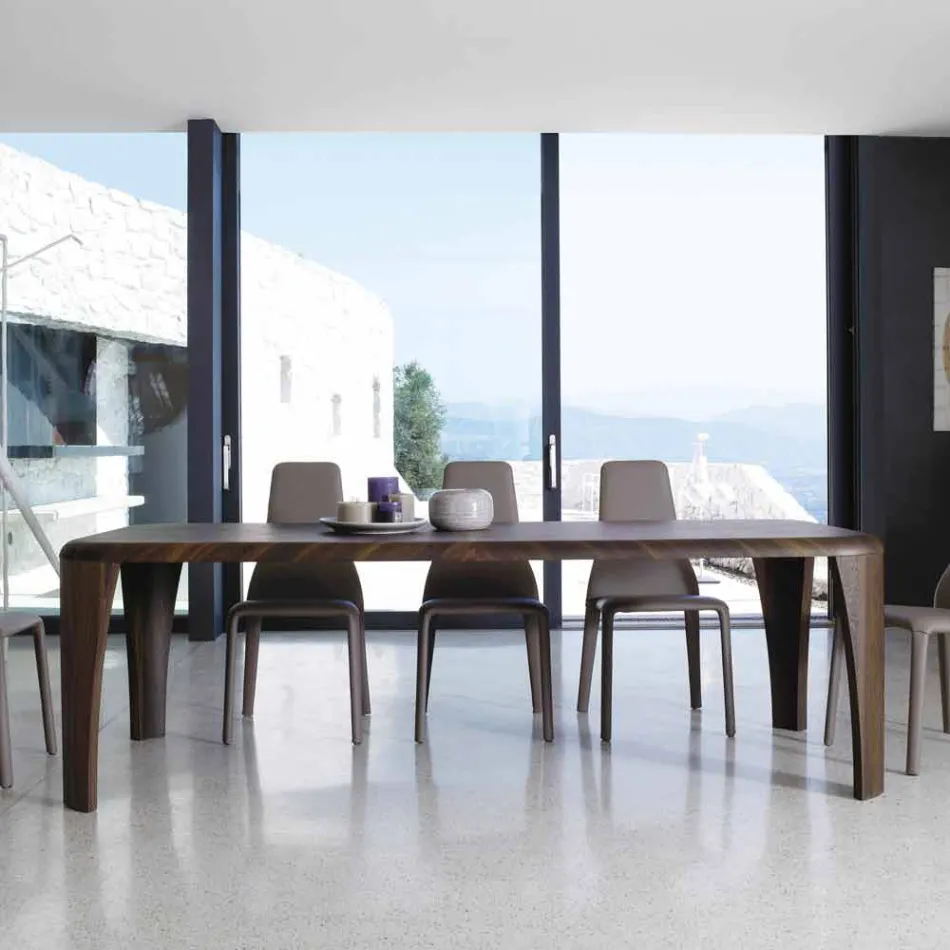 Modernt design träbord handgjorda i Italien Wood Viadurini