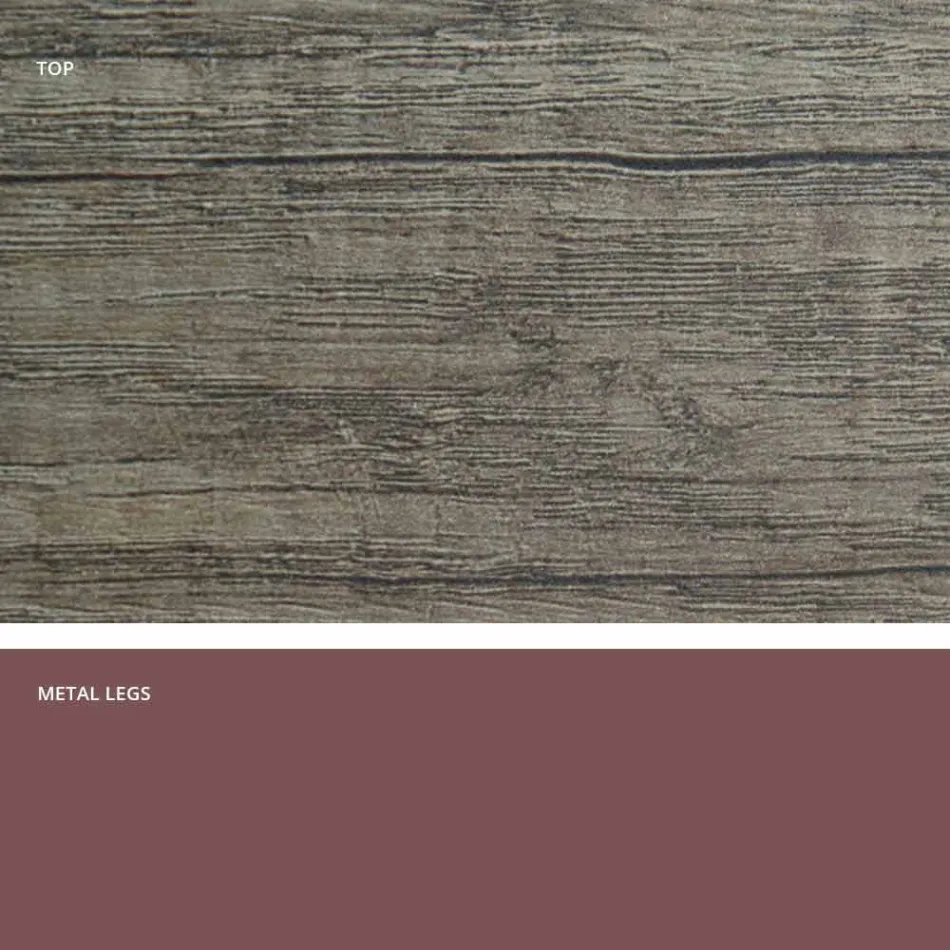 Modernt extensibelt bord av tillverkat i Italien melamin trä, Wilmer Viadurini