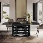 Fast bord 210x110 cm med marmorliknande keramikskiva - Tano Viadurini