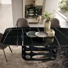 Fast bord 210x110 cm med marmorliknande keramikskiva - Tano Viadurini