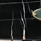 Fast bord 210x110 cm med marmorliknande keramikskiva - Tano Viadurini