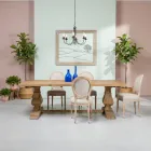 Fast bord 240x100 cm i åldrad furu - Africo Viadurini