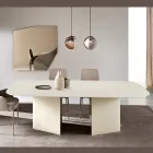 Fast bord 240x120 cm i ribbat eller målat glas Tillverkat i Italien - Varo Viadurini