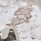 Fast bord 300x120 cm i metall och sintrad stenskiva - Valmira Viadurini