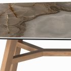 Fast fatformat bord med Canaletto valnötsaska bas tillverkat i Italien - norr Viadurini